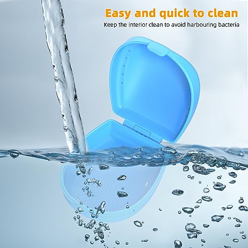 Sports Mouthguard Case, Durable Protective Box for Football & Basketball - color: Blue