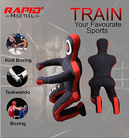 MMA Grappling Dummy BJJ Jiu Jitsu Wrestling Judo Youth Throwing Boxing Training Dummies- (Sitting 6 FT/ 72 in) - UNFILLED…