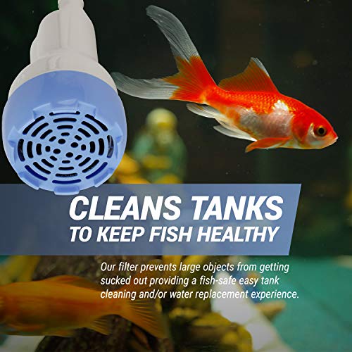 TERA PUMP 2.1 GPM Automatic Electric Water Replacement Pump, Submersible Water Pump, Fish Tank Water Changer Sand Washer with Filter, Aquarium Water Changing, 30 ft Long Hose