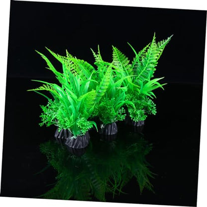 Toddmomy 3pcs Artificial Water Grass Aquatic Plant Ornament Base for Fish Tank Aquarium Decoration Lifelike Plastic Aquatic Landscape for Freshwater and Tanks