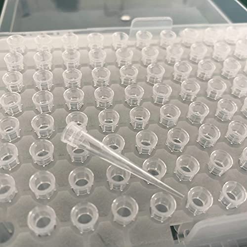 10ul Pipette Tips - Universal Pipette Tips - Racked,RNase/DNase Free & Pyrogen Safe, Clear, 96 Tips/Rack Pk x 10 Racks（960 Tips） - size: 10µL