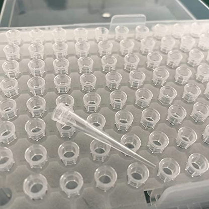 10ul Pipette Tips - Universal Pipette Tips - Racked,RNase/DNase Free & Pyrogen Safe, Clear, 96 Tips/Rack Pk x 10 Racks（960 Tips） - size: 10µL