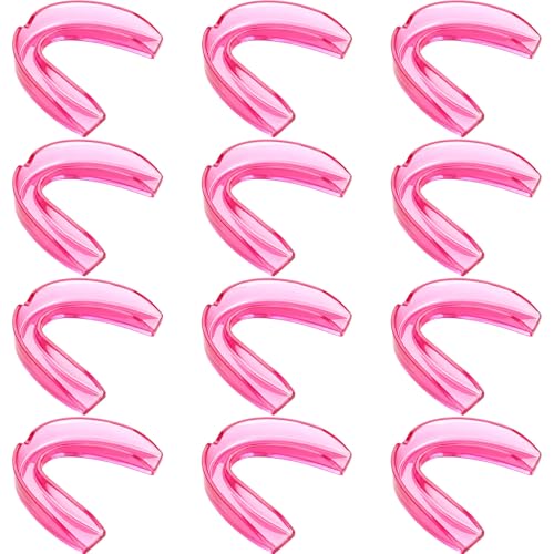 BBTO 20 Pieces Sports Mouth Guard Boxing Mouth Protection Athletic Mouthpiece for Football Basketball Hockey Karate Rugby Match (Adult (11 Yrs & Above),Transparent Pink) - color: Transparent Pink, size: Adult (11 yrs & Above)