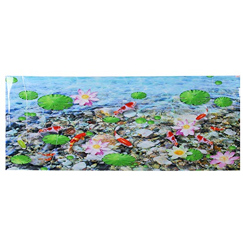 Fish Tank Aquarium Background Backdrop Adhesive Decor Paper, PVC Non - Reflective Sticker with Glue Backing, 122 x 50 cm for Freshwater and Saltwater Tanks