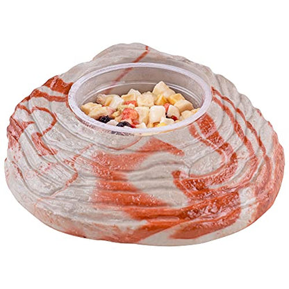 Stepping Stone Feeding Dish - Bearded Dragon Tank Accessories, Turtle Tank Accessories - Large Size