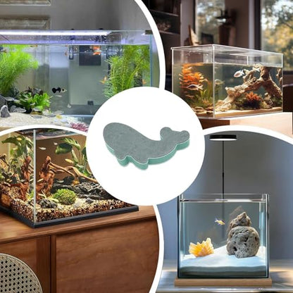 Fish Tank Cleaning Scrubber Set, Double Sided Non Scratch Pad Tools, Aquarium Glass Cleaner Kit, Home Cleaning Use, Kitchen Bathroom Sink Mirror Care, Corner Maintenance Accessory