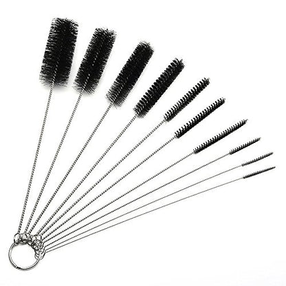 DXG Cleaning Brushes, 8.2 Inch Nylon Tube Brush Set Pipe Cleaner Set for Drinking Straws, Glasses, Keyboards, Jewelry Cleaning, Set of 10