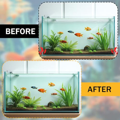 30 x 12 Inch Aquarium Fish Self Leveling Mat 5mm Neoprene Non-Slip Shockproof Fish Tank Pad for Under Tank with Adhesive Shockproof Waterproof with Easy to Cut Edges