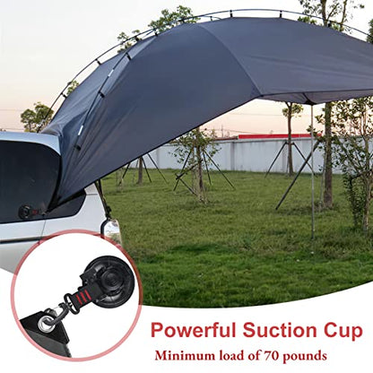 Heavy Duty Suction Cup Anchor 4pcs Strong Suction Cups with Hooks and 4pcs Tarp Clips Deavy Duty Lock Grip for Tie Down Car Awning Boat Camping Trap