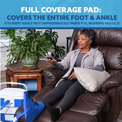 Polar Active Ice 3.0 Cold Therapy Ice Machine System with Programmable Timer, Foot Therapy Compression Pad, Lightweight 16 Quart Cooler, Quiet Pump, Strong Cryotherapy Pain Relief Treatment - style: Foot Pad