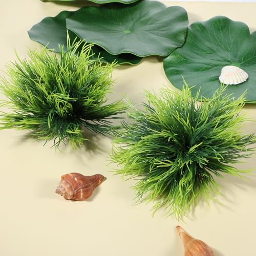 2pcs Aquarium Plants Decorations Artificial Fish Tank Plants Plastic Fish Tank Accessories Green Natural Style Aquarium Plants