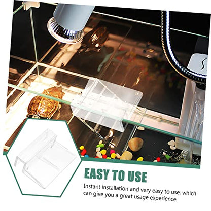 10pcs Fish Tank Cover Support Racks Transparent Acrylic Brackets for Aquarium Easy to Install Fish Tank Accessories Suitable for Covers