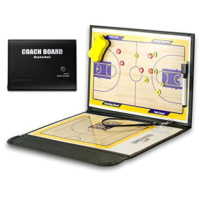 Pure Vie Foldable Magnetic Basketball Coaching Clipboard with Magnets, Pen