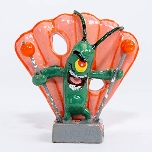 Penn-Plax Officially Licensed Spongebob Squarepants Aquarium Ornament – Plankton (Mini/Small Size) – Great for Freshwater and Saltwater Tanks