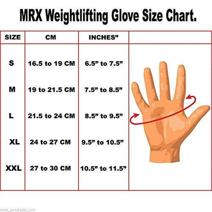 MRX Weight Lifting Pro Level Gloves with 18 Inches Long Wrist Strap Gym Workout Exercise & Fitness in - color: Black Brown, size: Small