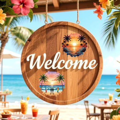 Peacoblue 18 Sheets Rub on Transfers for Crafts, Seaside Summer Scenery 3.6"x3.9" UV DTF Cup Wraps Waterproof Cold Transfers Stickers for Wood Glass Metal Cup Tumblers Mirrors Mugs Home Decor - style: Seaside Summer Scenery