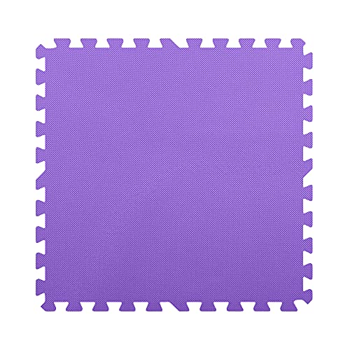 Flooring Inc's Puzzle Exercise Mats, EVA Foam Interlocking Floor Mats for Protective, Cushioned Workout Flooring for Home and Gym Equipment, Multiple Sizes & Colors - color: Purple, size: 1/2" Thick