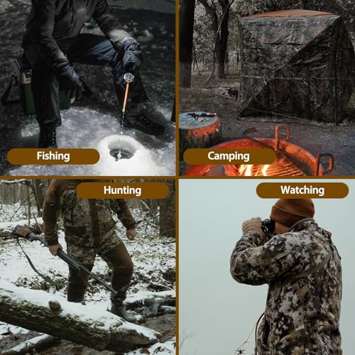 600D Insulated Boot Covers, Camo Hunting Gear, Cold Weather | Water-Resistant, Non-Slip, PU Leather, Pull-On, Suitable for Hunting, Fishing, Camping, and Outdoor Activities - size: Large