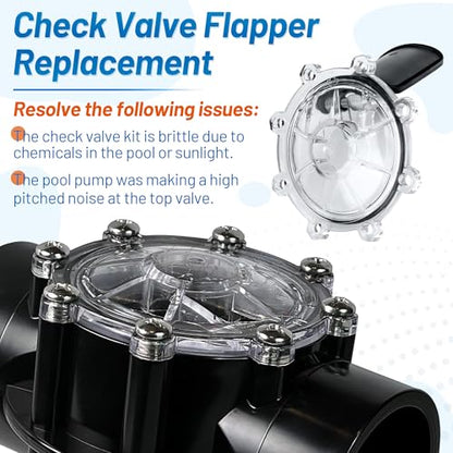 Check Valve Replacement Kit 263042Z Fits for Pentair 2" CPVC Check Valve 263042, Upgraded Pool Pumps 2 Port Straight Valves Part