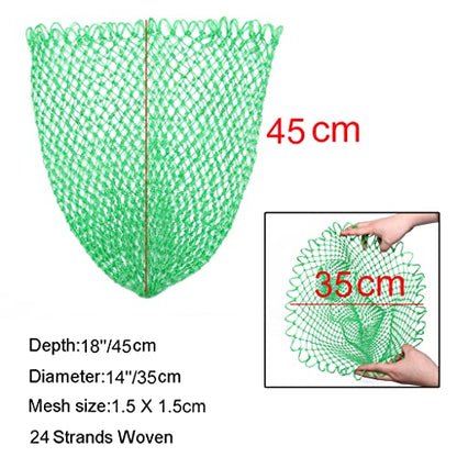 Fishing Net Replacement Netting Fishing Landing Net Replacement Net for Freshwater Saltwater Fishing Green 6 Sizes