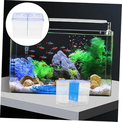 Happyyami Fish Isolation Box for Breeding Tropical Fish Transparent Design with Adequate Airflow Durable Nursery and Guppy Multipurpose Aquarium Divider