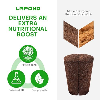 50 Pcs Grow Sponges,Replacement Plant Starter Plugs for Cuttings and Propagation,Great for Soil, Tray or Planting Pods, Promotes Herbs, Vegetables and Flowers Growth