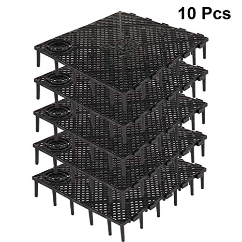 POPETPOP Black Aquarium Divider Trays Fish Tank Bottom Plate Grid Isolate Board Divider- Aquarium Divider Tray PVC Splicing Clapboard Bottom (Black) PVC Splicing Aquarium Accessory