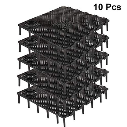 POPETPOP Black Aquarium Divider Trays Fish Tank Bottom Plate Grid Isolate Board Divider- Aquarium Divider Tray PVC Splicing Clapboard Bottom (Black) PVC Splicing Aquarium Accessory