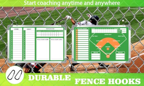 Magnetic Baseball Lineup Board, Softball Lineup Board, Baseball Accessories - color: Baseball-green