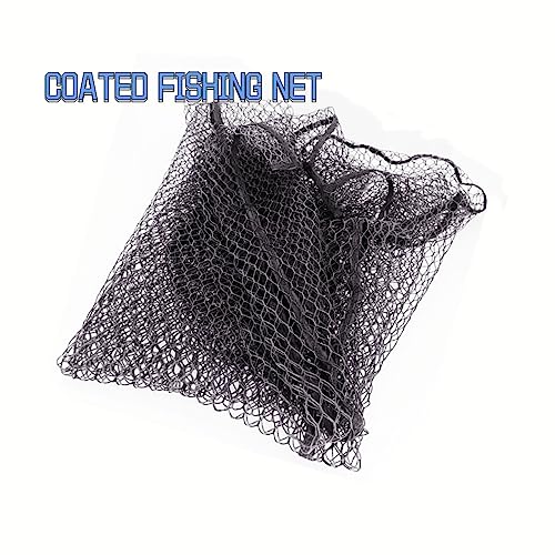 Rubber Coated Replacement Fishing Net Hook Resist for Landing Net, 24" to 36" Deep Net for Larger Catches - size: S:20.5"Dia.-24"Depth-66"Circumference