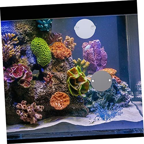 Ciieeo 10pcs Betta Fish Training Mirror Single Side Betta Tank Mirror Cup Floating Decorative Fish Tank Accessory for Play and Exercise