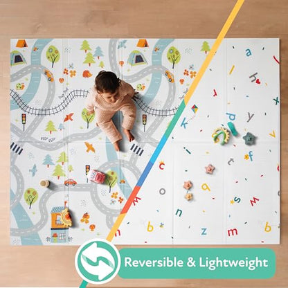 Nuby Reversible Baby Floor Mat - color: Car Tracks