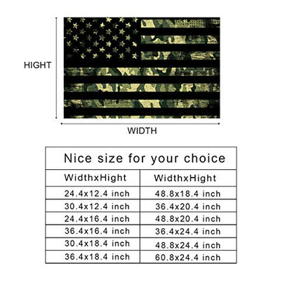 T&H Home Aquarium Decoration - 24.4" W x 12.4" H USA Flag Themed Pet Supplies - Camouflage Themed Stylish Fish Tank Background