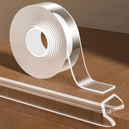 Edge Corner Protector Baby Proofing,Soft Clear Furniture Table Corner Guard & Edge Safety Cabinet Door Bumper,Crib Bumpers,Wall Protector(4Ft x 0.8" W x 0.08" Th) - size: 0.8in x 4FT