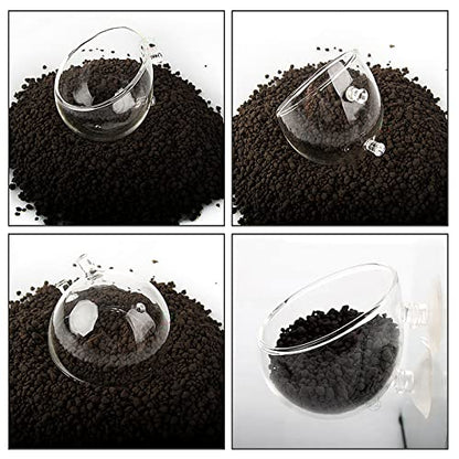 Aquarium Plant Decoration with 2 Suction Cups for Fish Tank, Glass