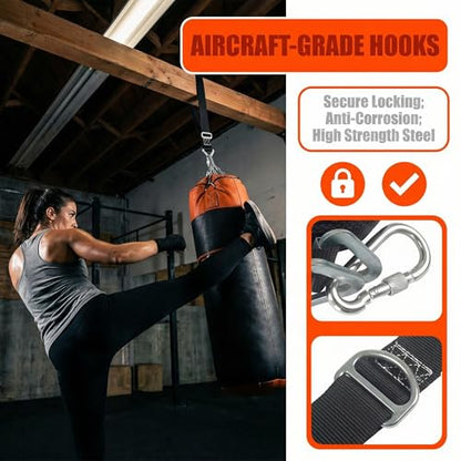 Heavy Bag Strap Hanger - Heavy Duty Punching Bag Hanger Strap Mount - Boxing Bag Hanging Strap