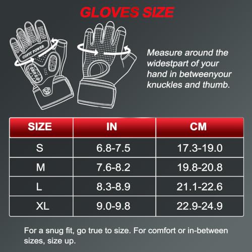 COFIT Padded Workout Gloves with Wrist Support, Gym Gloves for Men Women - size: Large