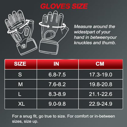 COFIT Padded Workout Gloves with Wrist Support, Gym Gloves for Men Women - size: Small