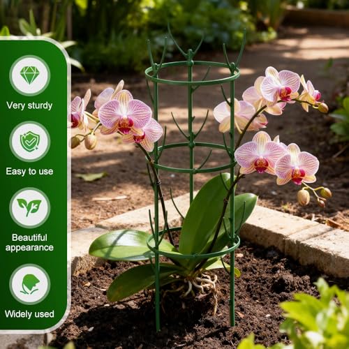 Stackable Monstera Plant Support, 2025 Upgraded Plant Support Stakes for Indoor Outdoor Plants, Climbing Plant Support Structures Plant Holder Stick Moss Pole for Tall Potted Plants (2sets)