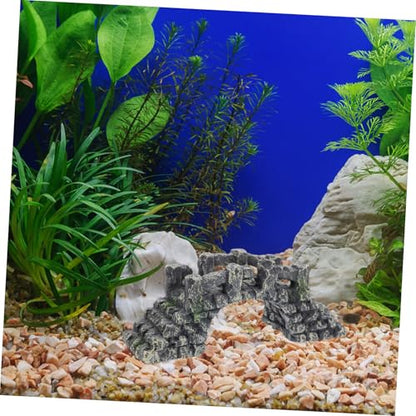 Sosoport Miniature Resin Bridge Aquarium Decor Garden Bridge for Fish Tank Landscaping Easy Installation for Fish Underwater Aesthetics