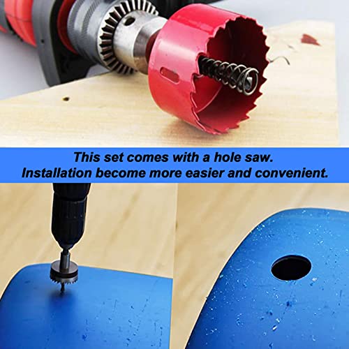 2 PCS Rain Barrel Bulkhead Fitting kit with Plugs and Hole Saw Tool, 1 Inch PVC Spigot Connector Kit for Rain Barrels Water Tanks Pools Aquariums Tubs (Bulkhead 1 Inch) - size: 1 Inch (Diameter 32mm)