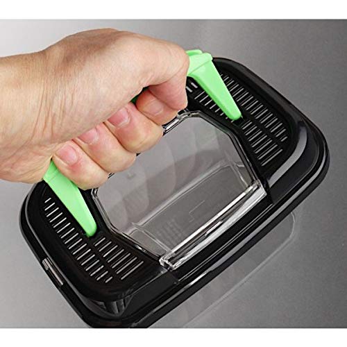 Critter Keeper with Handle, Easy to Observe, Terrarium for Bugs, Fish, Lizards, Crawfish, Frogs, or Snakes, Insect cage, Made in Japan (2pcs)