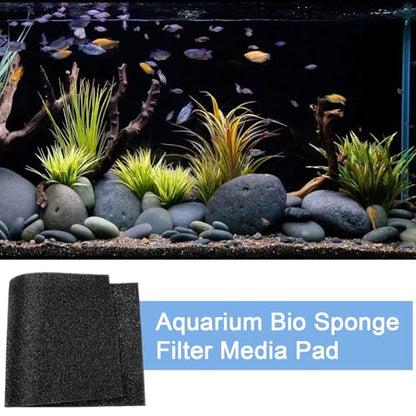 BF-2 Universal Filter Foam for UNI 12" x 24" x 3/8" - 30 PPI Air Filter Aquarium Sponge Filter Pad Bio Filter Media Foam Fit Air Conditioner, Purifier, Aquarium Perfect for Cutting and Washable