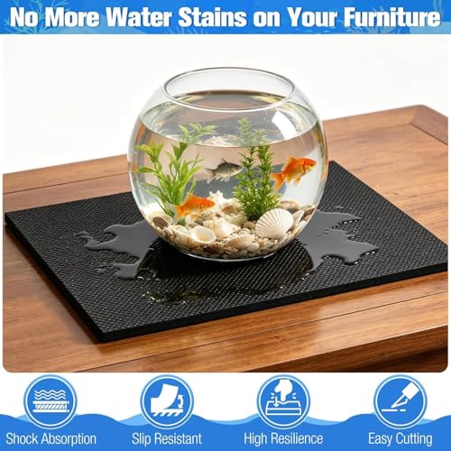 Aquarium Mat for Under Tank - Protective Non-Slip Shock-Absorbing | Foam Under Fish Tank Pad - for Turtle Betta Reef Vase Flower Pot Appliances Furniture Saltwater - color: 100×50cm