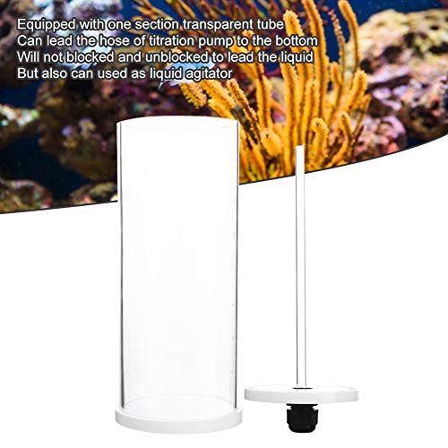 Aquarium 0.8L Acrylic Titration Pump Additives Liquid Storage Container Accessory with Scale for Fish Tank Water Treatment and Chemical Dosing Transparent Durable Lightweight