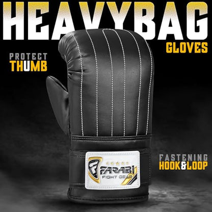 Farabi Sports Punching Bag Gloves - Heavy Bag Gloves for Men and Women Boxing Bag Gloves - Bag Mitts for Sparring, Boxing, MMA, Muay Thai, Kickboxing, Focus Pads and Punching Bag