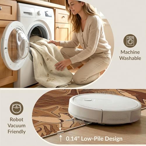 6'x9' Washable Graphic Fish Area Rug, Brown Non-Shedding Pet Friendly Room Rug for Queen Size Bedroom, Under Bed, Master Suite, Foldable Easy Care Carpet | Ref:2067561 - color: Brown/Pattern 23, size: 6' x 9' (Rectangular)