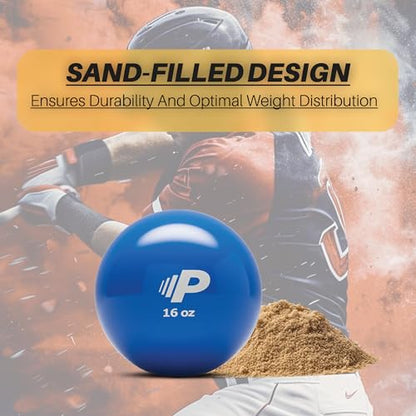 Premier Pitching Plyo Training Ball for Baseball and Softball | PVC shell plyo ball for warmups, arm care, command work, and throwing mechanics - size: 16oz