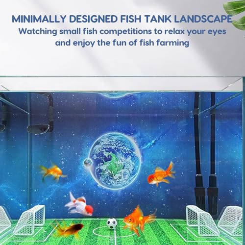 GLOGLOW 10Pcs Mini Soccers Aquarium Decoration, Lifelike Soccer Balls for Fish Tank Sports Themed Decoration (S) - size: Small