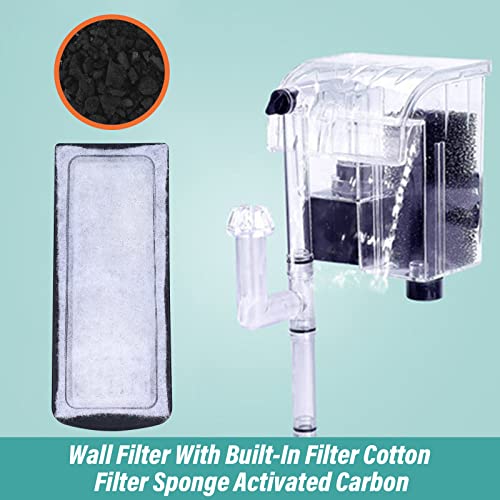 6Pcs Aquarium pend On Filter Cotton , Aquarium Filter Cotton Replacement , Wall?Mounted Filter Accessory Cartridge Carbon Supplies for Fish Tanks , fish filter aquarium 10 gallon cartridge case filte